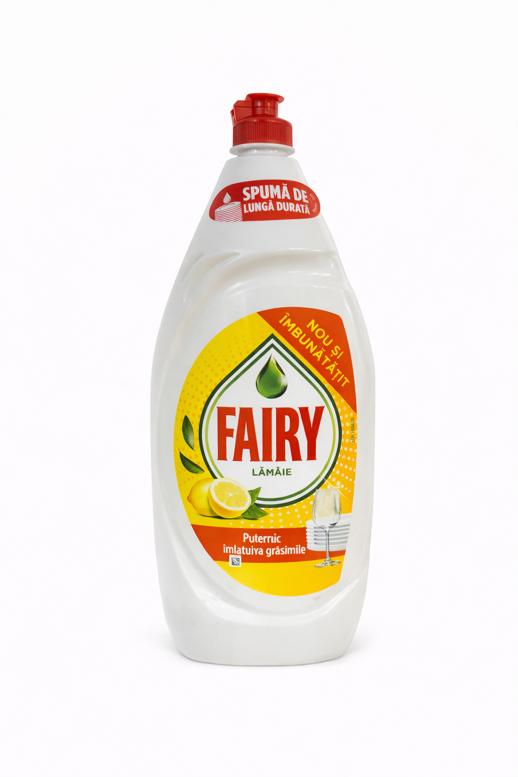 Fairy Detergent Lichid pentru Vase Lămâie, Spumă de Lungă Durată, 1.350 ml