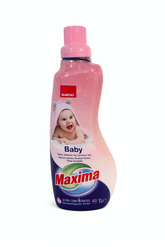Balsam de rufe Sano Maxima Baby – Pentru piele sensibila, 40 spalari, 1L