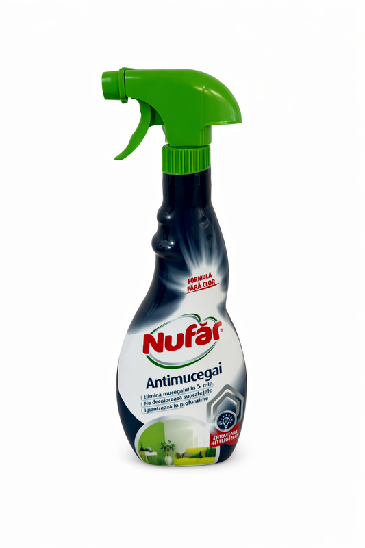 Nufăr Antimucegai Spray, Formulă Fără Clor, Curățare Rapidă 500 ml