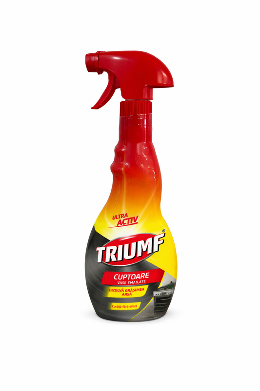 Triumf Degresant pentru Cuptoare și Vase Emailate, Curăță Grăsimea Arsă, 500 ml